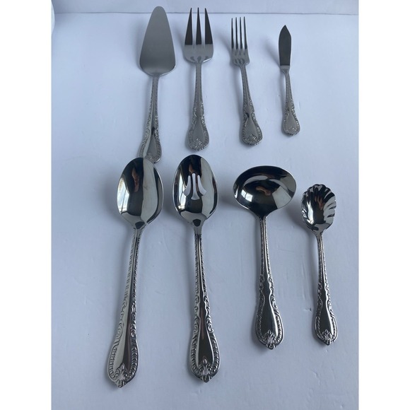 Reed & Barton Other - Reed & Barton French Scroll 18/10 Stainless Steel Host Serving Set 8 Piece